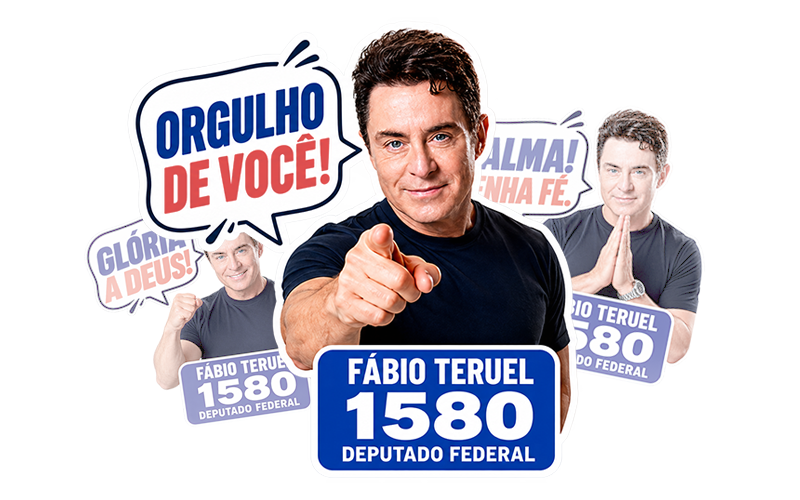 Prévia das figurinhas oficiais da campanha de Fábio Teruel 1580
